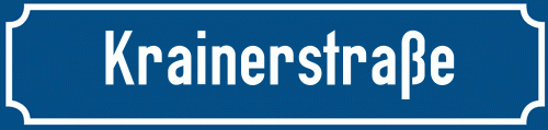 Straßenschild Krainerstraße