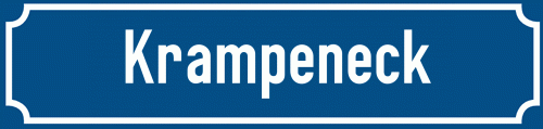 Straßenschild Krampeneck