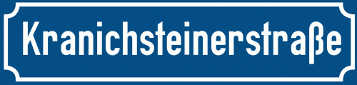 Straßenschild Kranichsteinerstraße