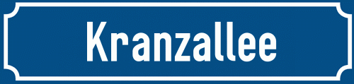Straßenschild Kranzallee