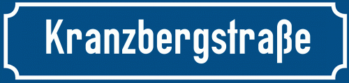 Straßenschild Kranzbergstraße
