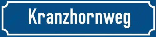 Straßenschild Kranzhornweg