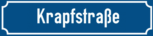 Straßenschild Krapfstraße