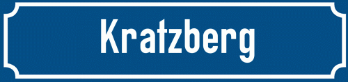 Straßenschild Kratzberg