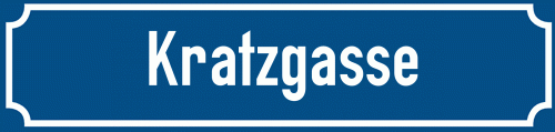 Straßenschild Kratzgasse