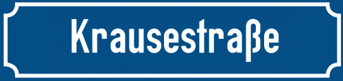 Straßenschild Krausestraße