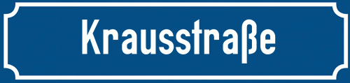 Straßenschild Krausstraße