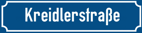 Straßenschild Kreidlerstraße