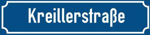 Straßenschild Kreillerstraße