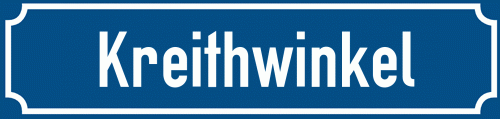 Straßenschild Kreithwinkel