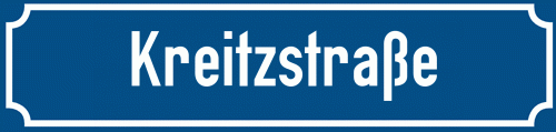 Straßenschild Kreitzstraße