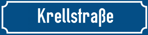 Straßenschild Krellstraße