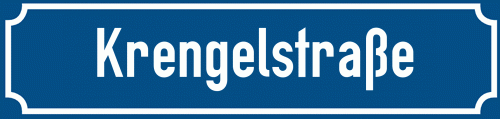 Straßenschild Krengelstraße