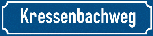 Straßenschild Kressenbachweg