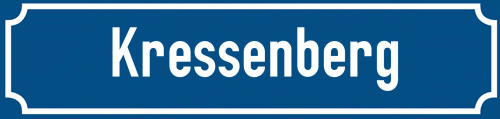 Straßenschild Kressenberg