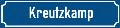 Straßenschild Kreutzkamp
