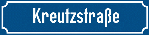 Straßenschild Kreutzstraße
