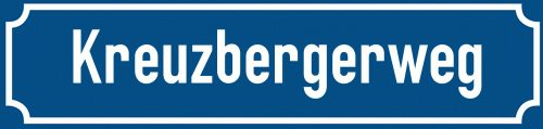 Straßenschild Kreuzbergerweg