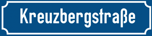 Straßenschild Kreuzbergstraße