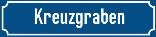 Straßenschild Kreuzgraben