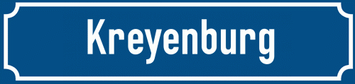 Straßenschild Kreyenburg