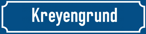 Straßenschild Kreyengrund