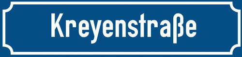 Straßenschild Kreyenstraße