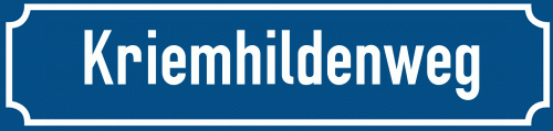 Straßenschild Kriemhildenweg