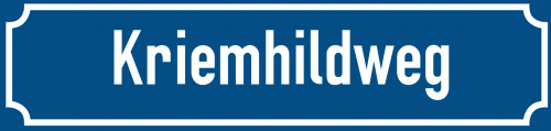 Straßenschild Kriemhildweg