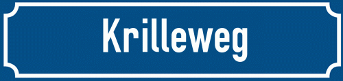 Straßenschild Krilleweg