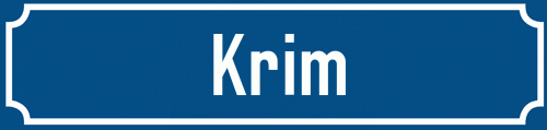 Straßenschild Krim