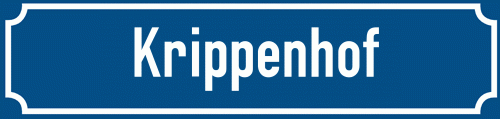 Straßenschild Krippenhof