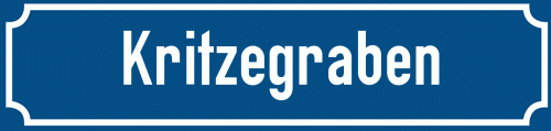Straßenschild Kritzegraben
