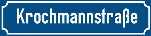 Straßenschild Krochmannstraße