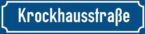 Straßenschild Krockhausstraße