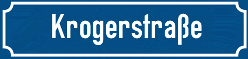 Straßenschild Krogerstraße