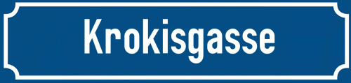 Straßenschild Krokisgasse
