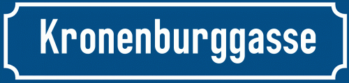 Straßenschild Kronenburggasse