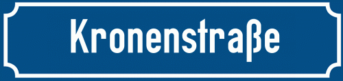 Straßenschild Kronenstraße