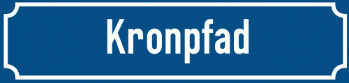 Straßenschild Kronpfad