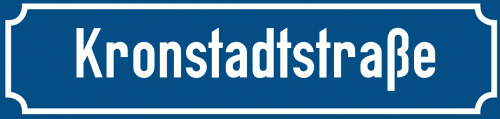 Straßenschild Kronstadtstraße