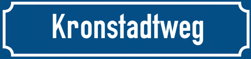 Straßenschild Kronstadtweg