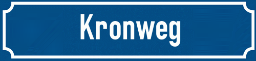 Straßenschild Kronweg