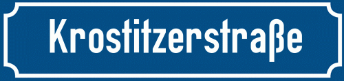 Straßenschild Krostitzerstraße