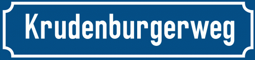 Straßenschild Krudenburgerweg