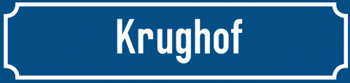Straßenschild Krughof zum kostenlosen Download