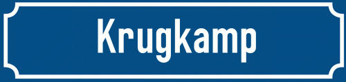 Straßenschild Krugkamp