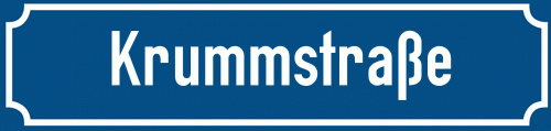 Straßenschild Krummstraße