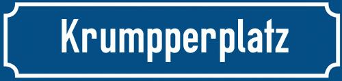 Straßenschild Krumpperplatz