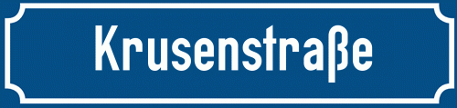 Straßenschild Krusenstraße